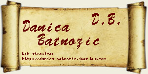 Danica Batnožić vizit kartica